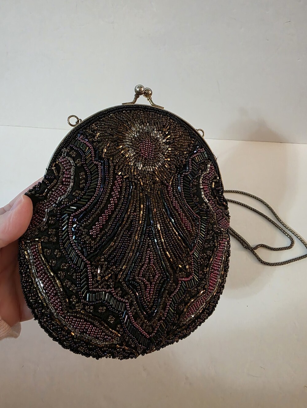 Vintage Walborg Beaded Jeweltone Purse Handbag